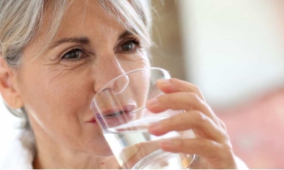 Woman Drinking a Glass of Water